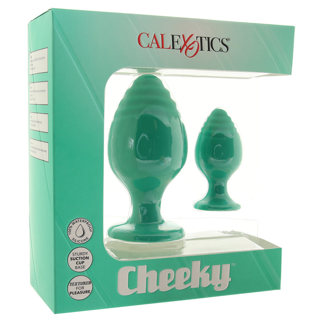 Cheeky Green Textured Butt Plug Set Anal Sex Toys > Butt Plugs