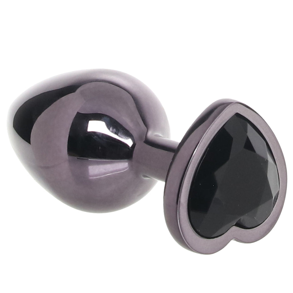 Jewel Black Diamond Heart Plug in Large Anal Sex Toys > Butt Plugs