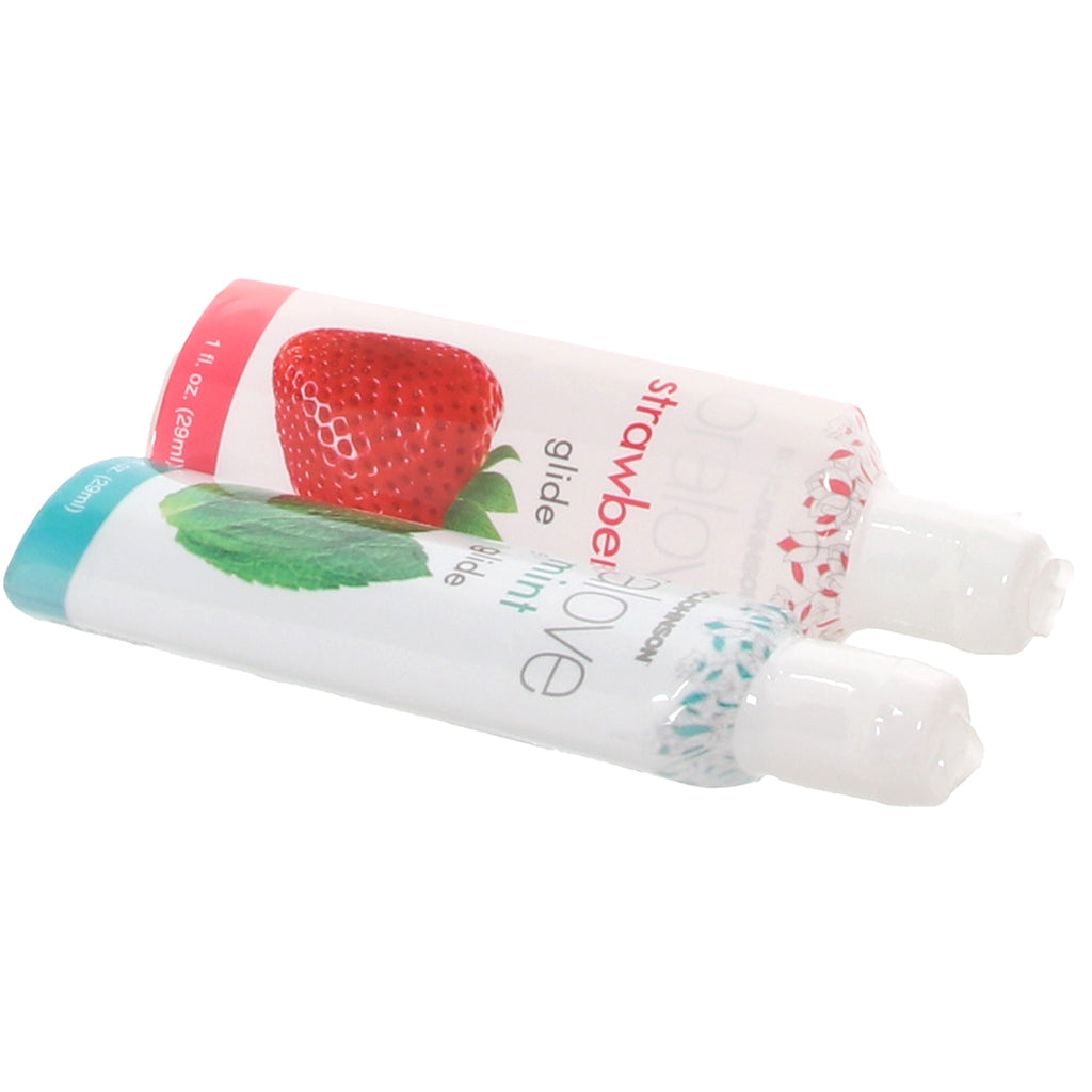Oralove Delicious Duo Lickable Lubes in Strawberry & Mint Lubes and Lotions > Flavored Sex Lubes