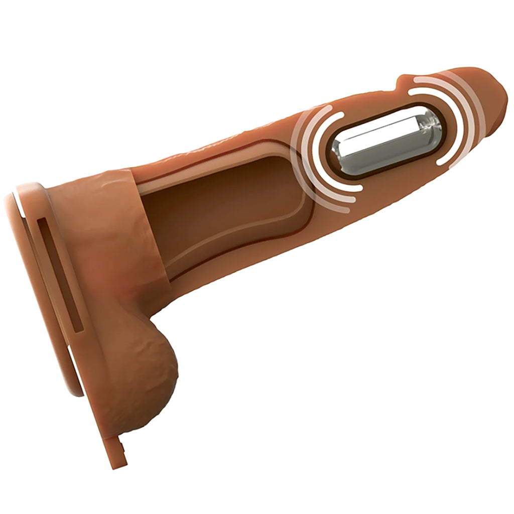 Fantasy X-tensions 6 Inch Hollow Strap-On Vibe in Brown Male Enhancement > Extenders and Sleeves
