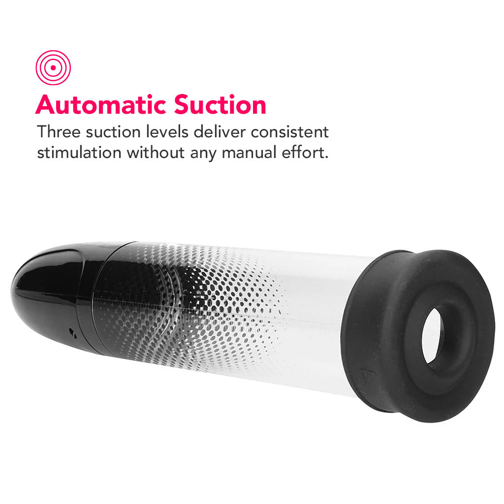 Pumped Rechargeable Automatic Luv Pump in Black Male Enhancement > Penis Pumps