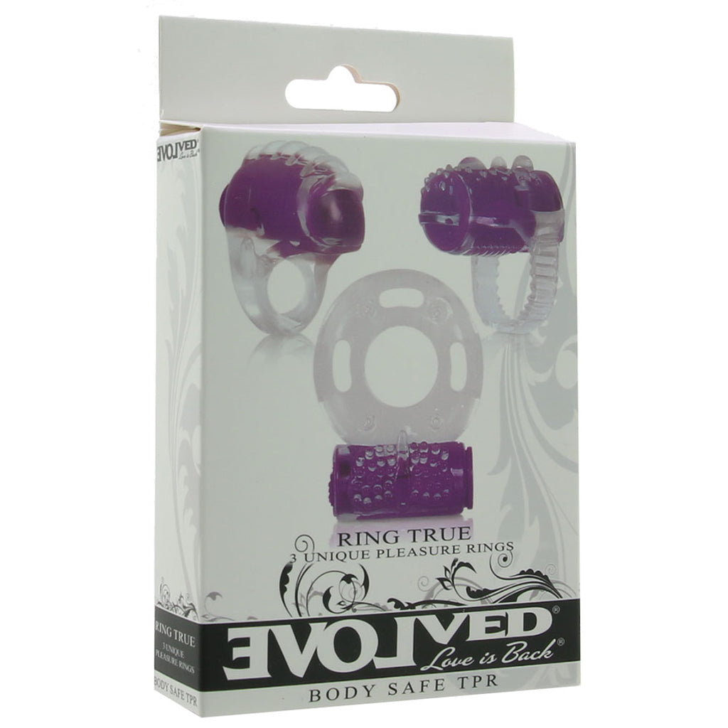 Ring True Pleasure Set in Purple Cock Rings