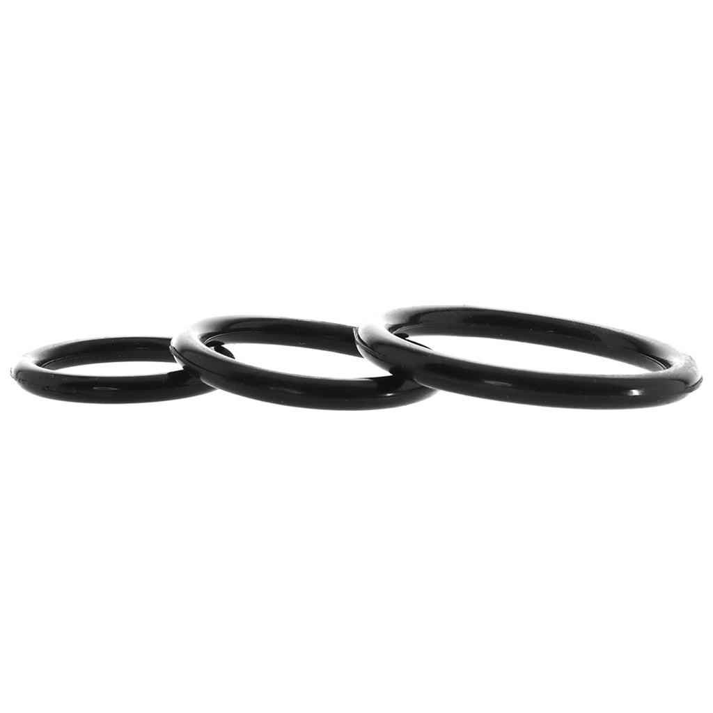 Silicone Support Rings in Black Cock Rings