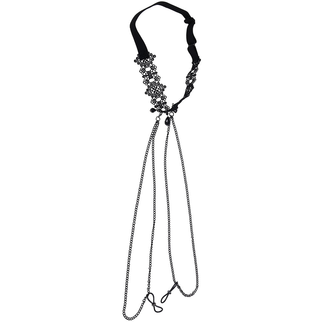 Sex & Mischief Lace Collar with Nipple Ties Bondage and Fetish > Tools & Accessories