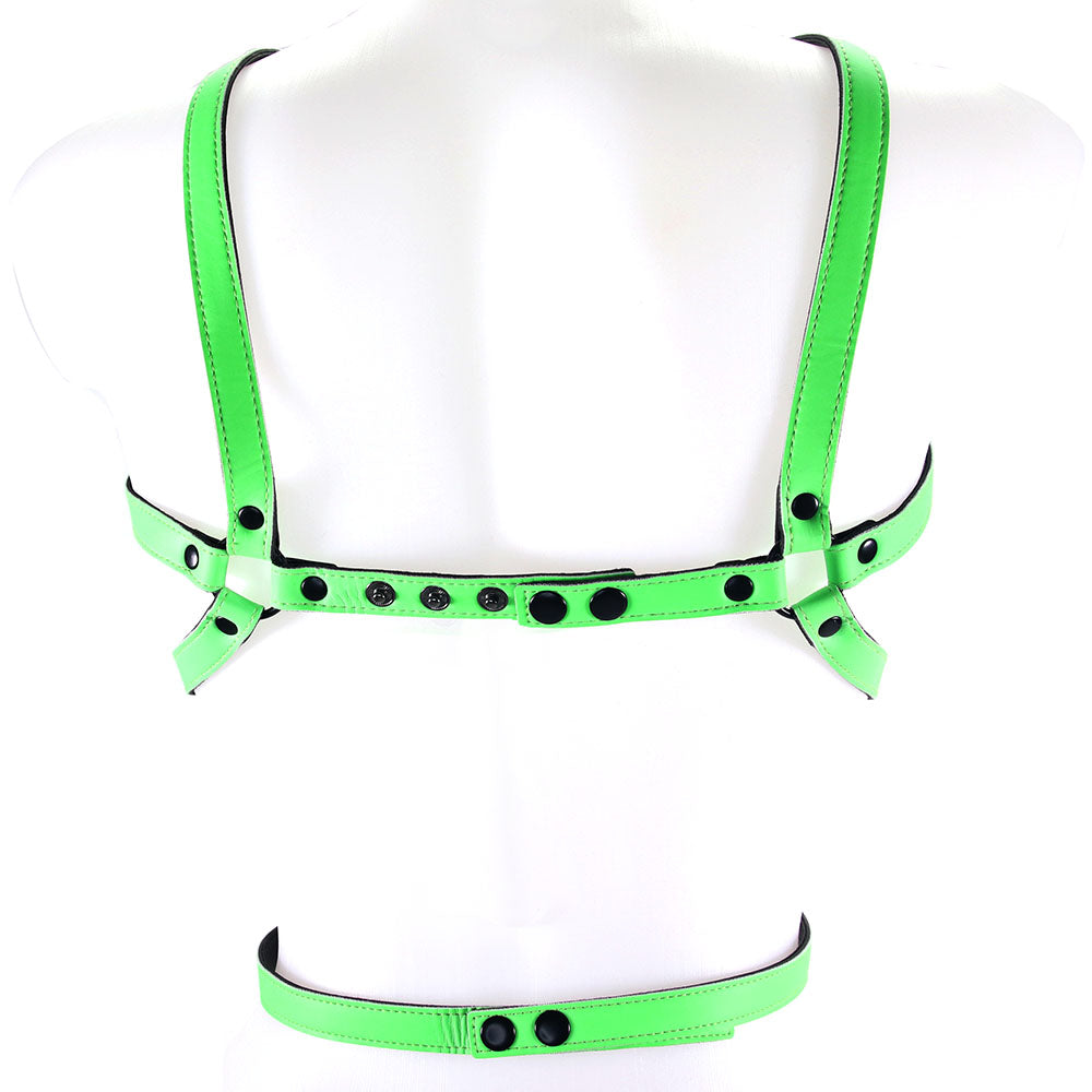 Ouch! Glow In The Dark Body Harness /M Bondage and Fetish > Men's Bondage Wear