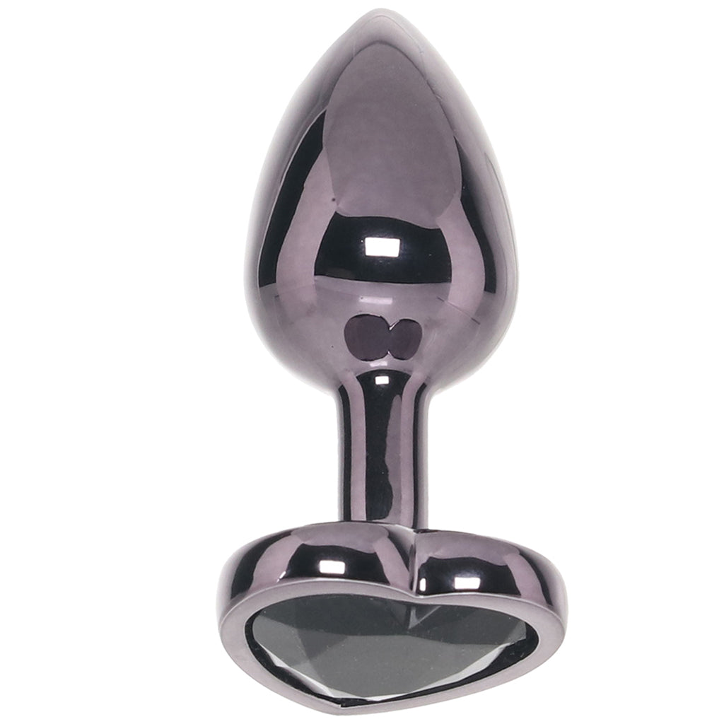 Jewel Black Diamond Heart Plug in Small Anal Sex Toys > Butt Plugs