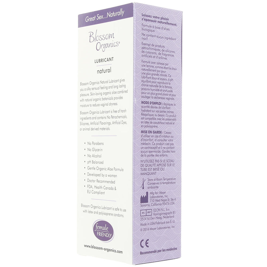 Blossom Organic Natural Lube in 2.5oz/75ml Lubes and Lotions > Water Based Sex Lubes