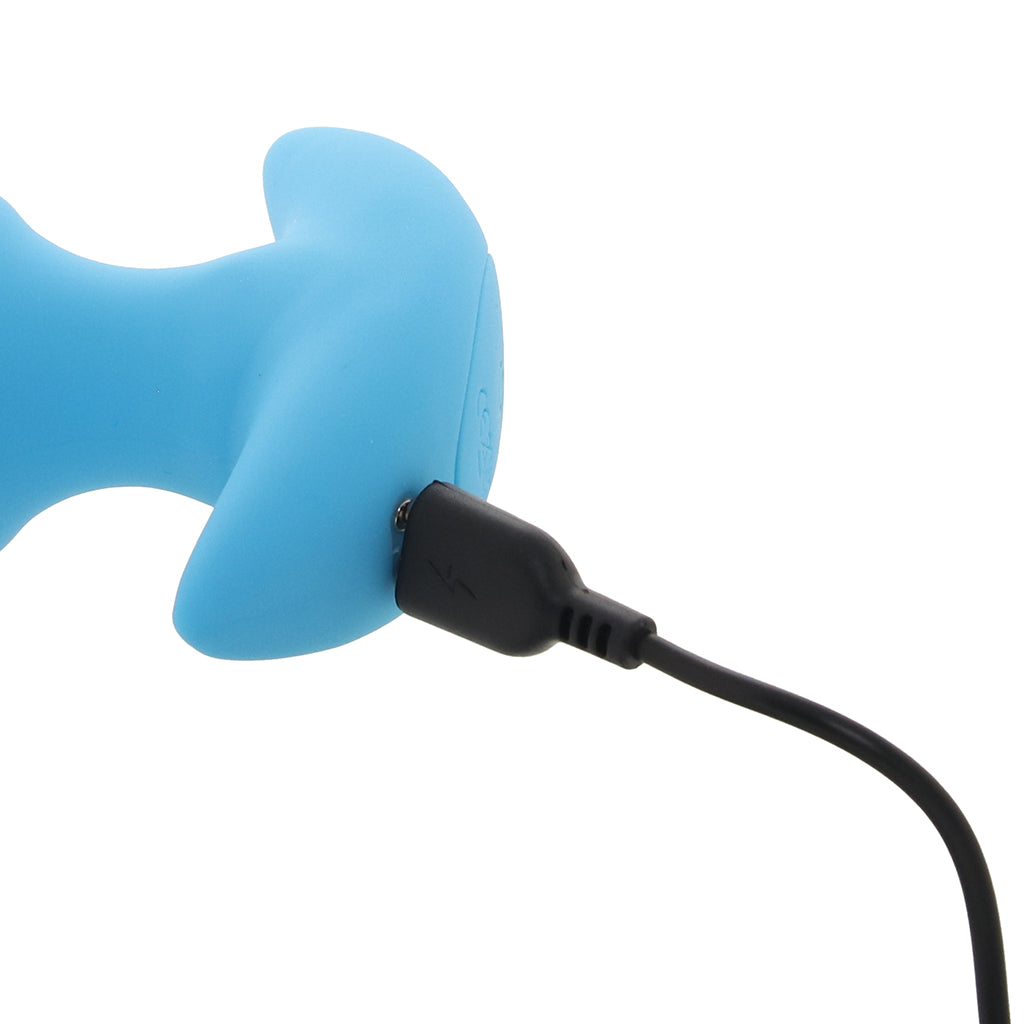 Bang! Thrusting & Vibrating Silicone Butt Plug in Blue Anal Sex Toys > Butt Plugs