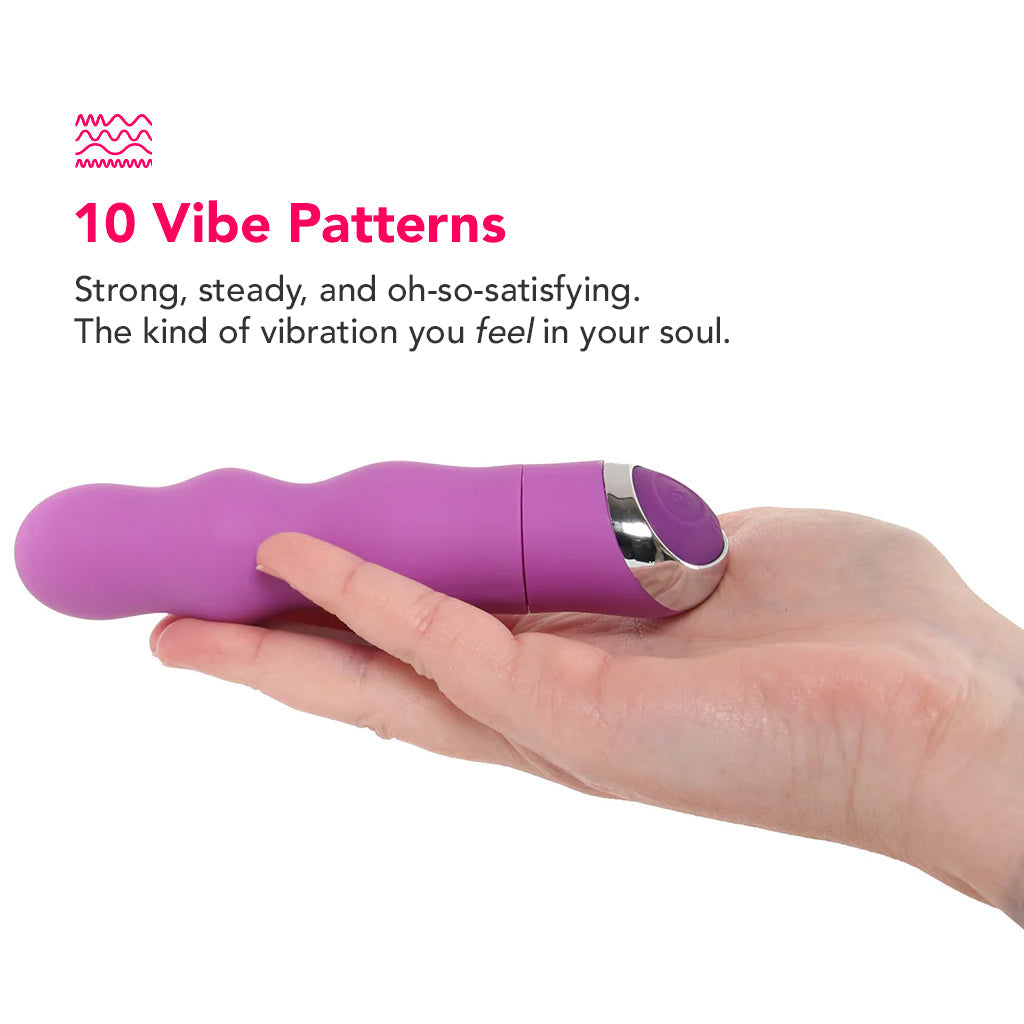 8 Function Classic Chic Wave Vibe in Purple Vibrators > G-Spot Vibrators