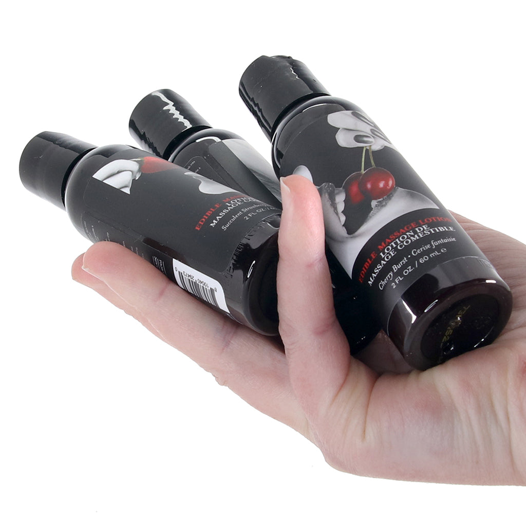 Massage A Trois Edible Massage Lotion Gift Set in 2oz/60ml Lubes and Lotions > Erotic Massage Oils