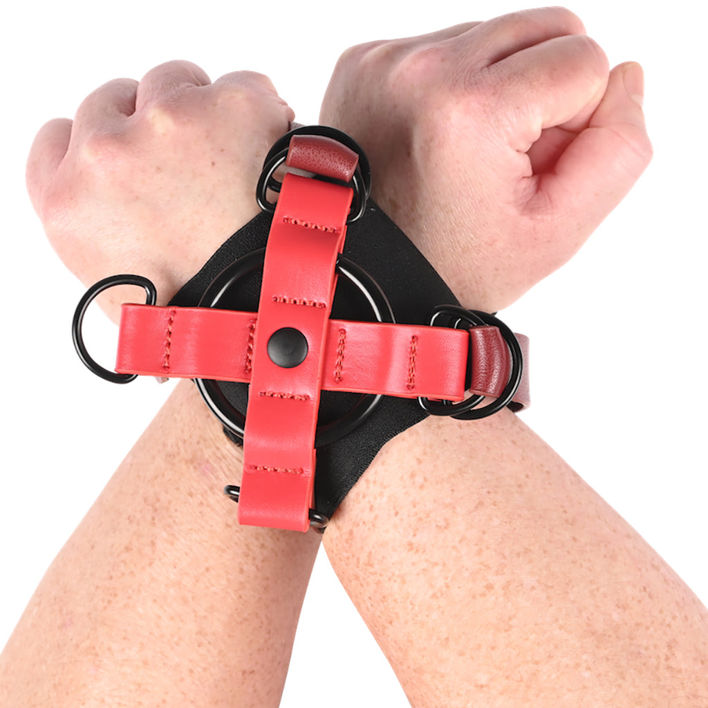 Ex's & Oh's Cross Wrist Cuffs Bondage and Fetish > Wrist and Ankle Cuffs