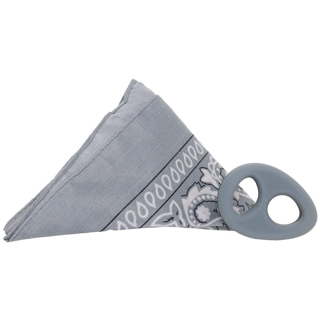 Rock Solid The Code C-Ring and Bandana Set in Grey Cock Rings