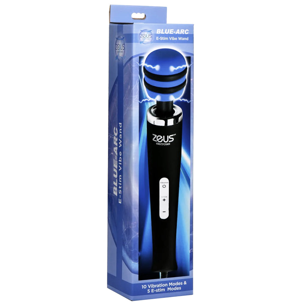 Zeus Blue Arc Plug In E-Stim Vibrating Wand Vibrators > Wands