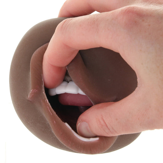 Stroke It Anatomical Mouth Stroker in Brown Male Masturbators > Mouth Masturbators & Strokers