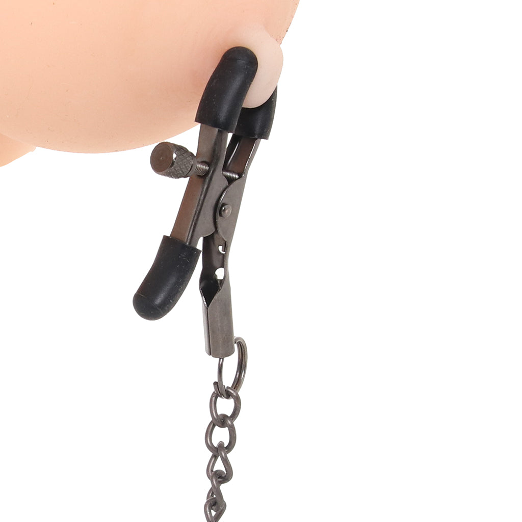 Sei Mio Nip & Tug Chained Nipple Clamps Bondage and Fetish > Nipple Stimulators & Clamps