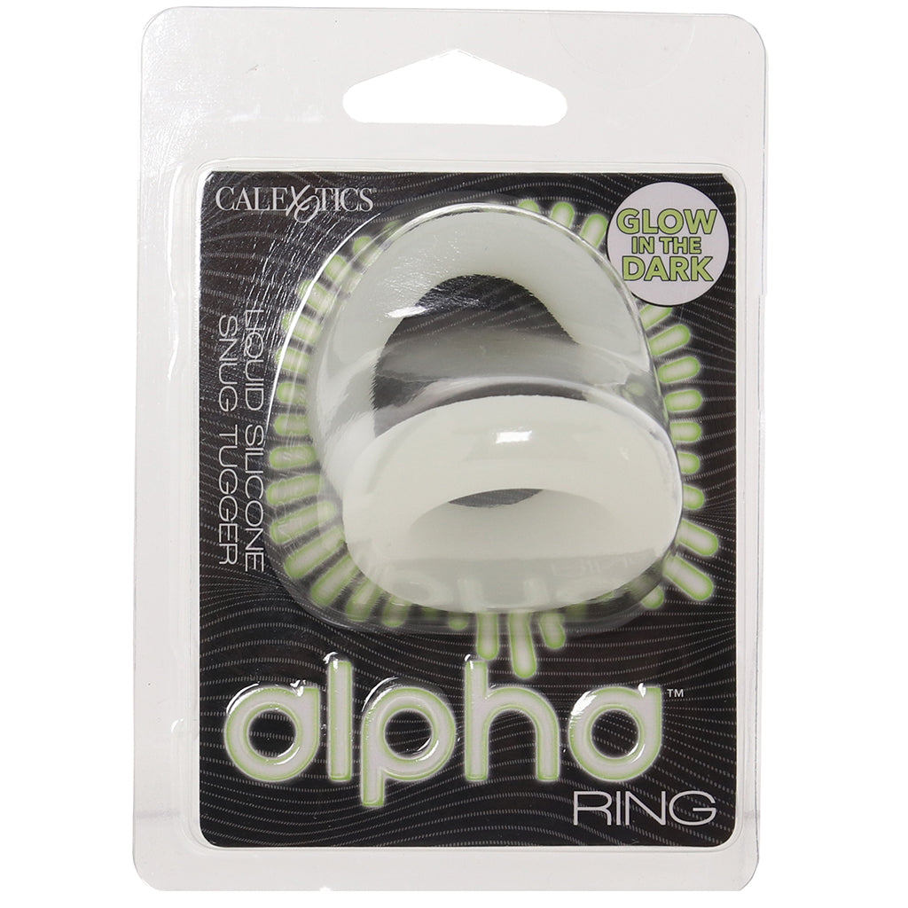 Alpha Ring Liquid Silicone Snug Tugger in Glow-in-the-Dark Cock Rings