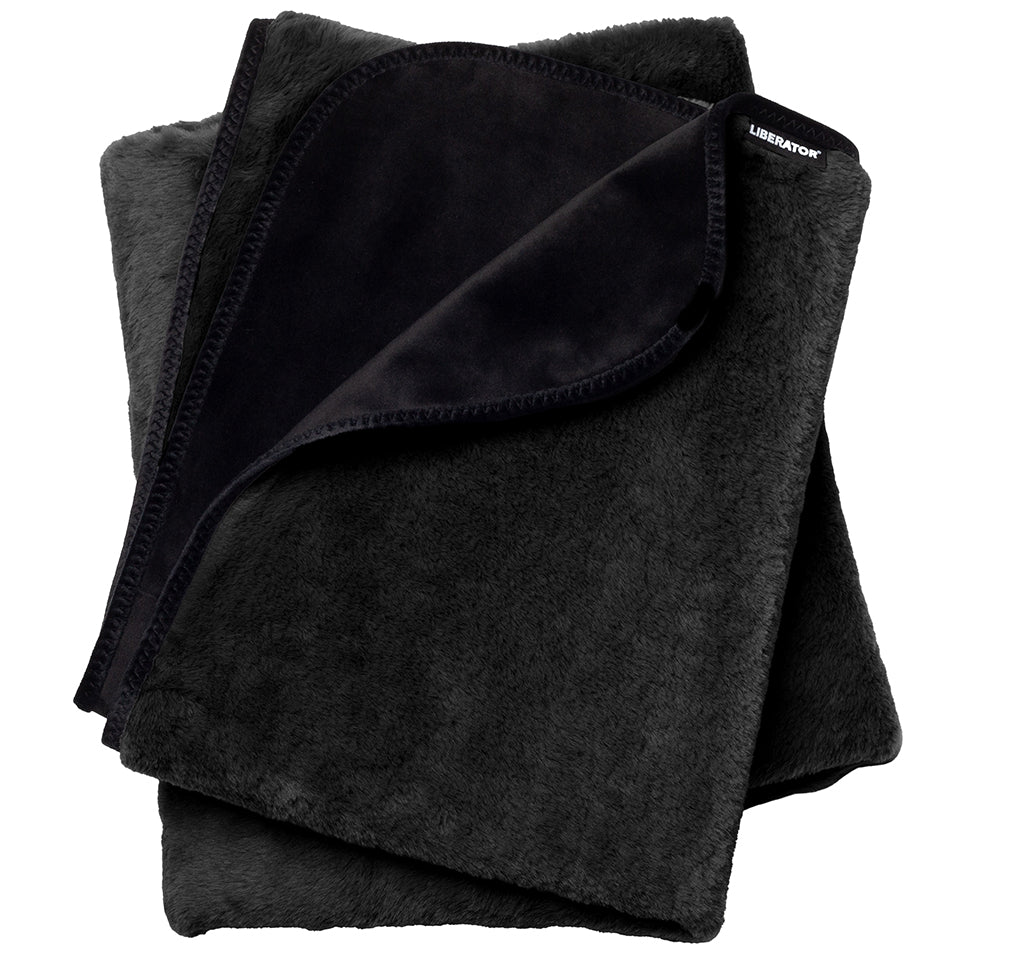 Fascinator Queen Faux Fur Throw in Black Bondage and Fetish > Tools & Accessories