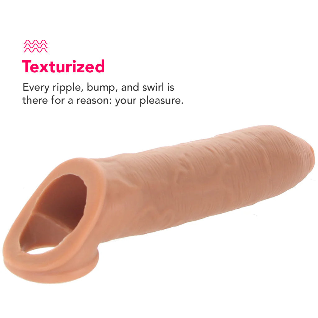 Fantasy X-tensions Elite Uncut Enhancer with Strap in Tan Male Enhancement > Extenders and Sleeves