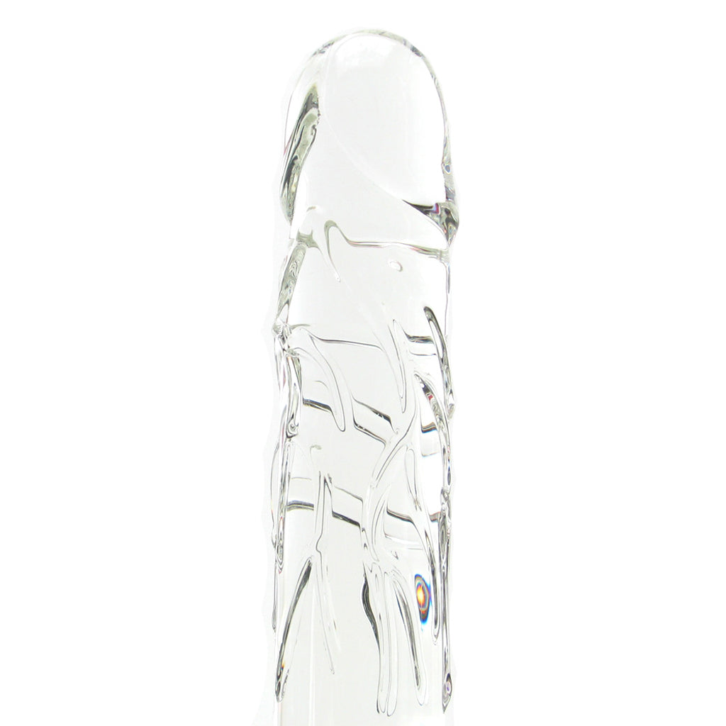 Blown Large Realistic Glass Dildo in Clear Dildo Sex Toys > Pyrex Glass Dildos