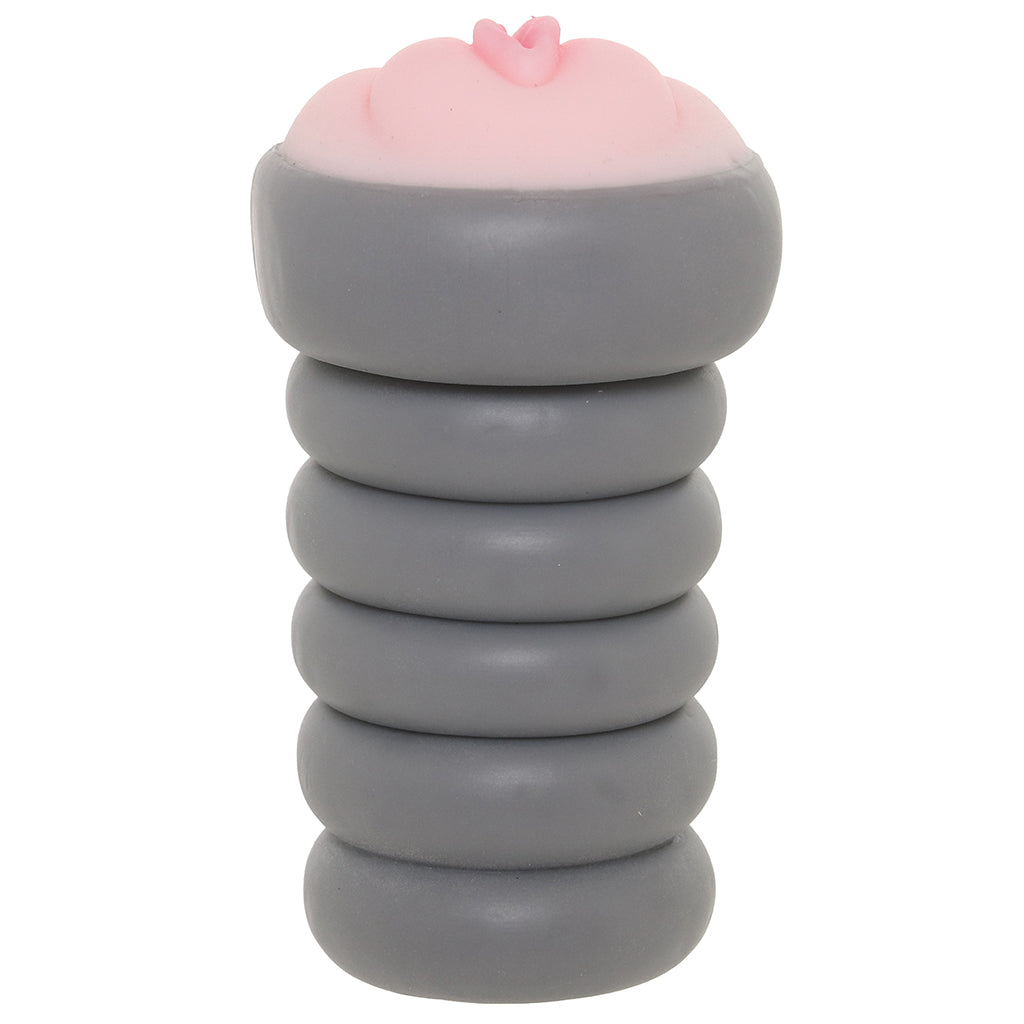 Ribbed Gripper Tight Pussy Stroker in Light Male Masturbators > Pocket Strokers
