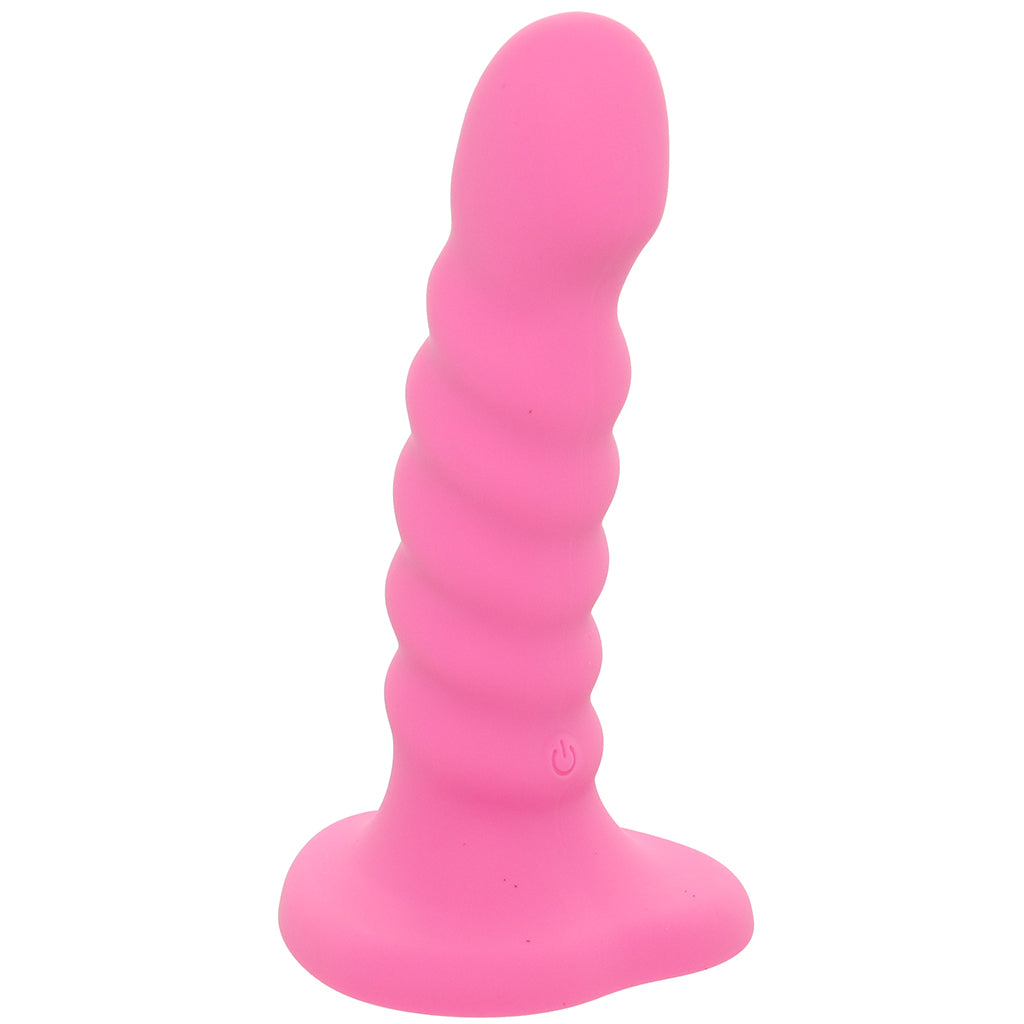 Colours 5 Inch Ribbed Remote Vibe in Pink Vibrators > G-Spot Vibrators