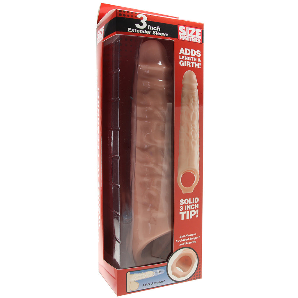 Size Matters 3 Inch Extender Sleeve Male Enhancement > Extenders and Sleeves