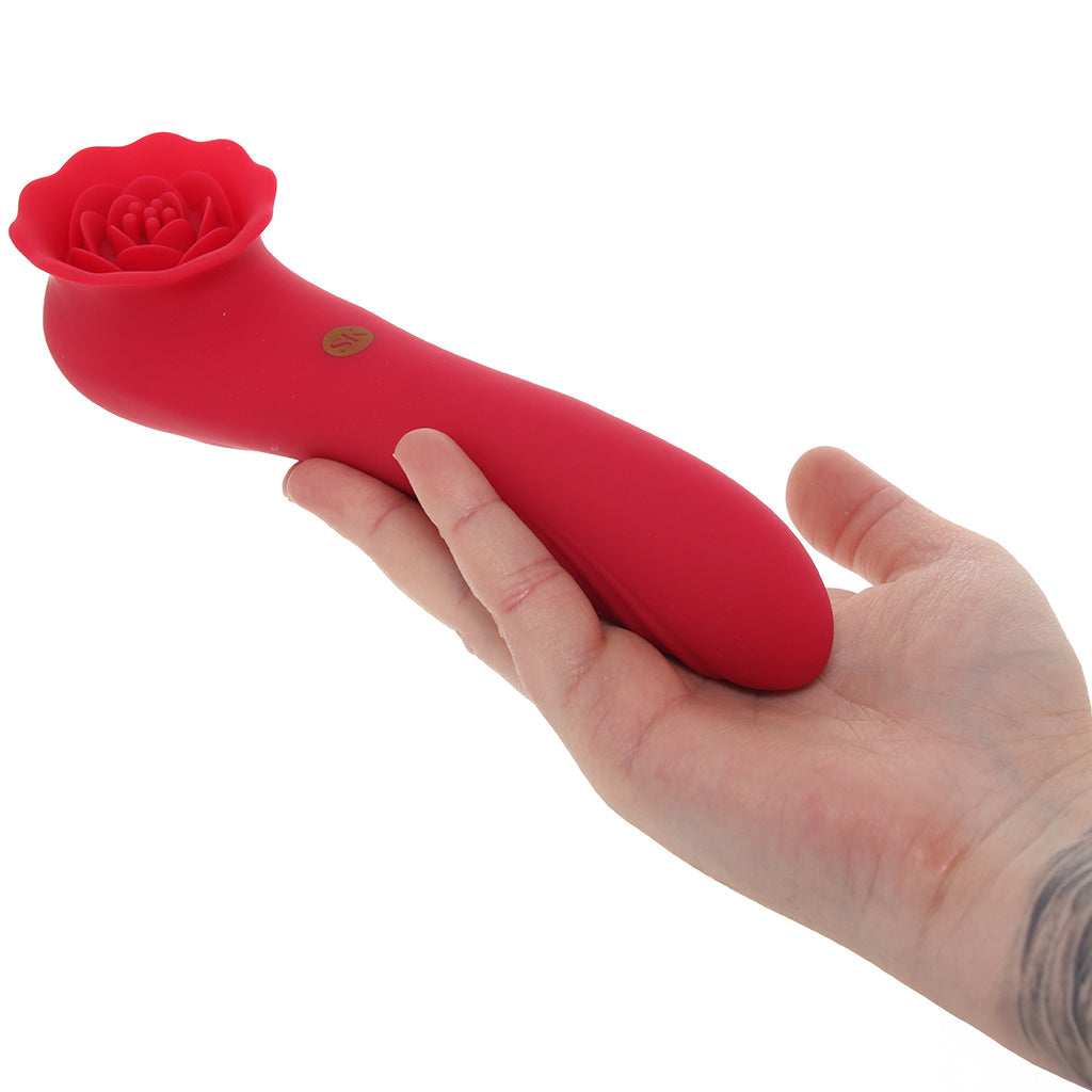 Secret Kisses Rose Quake Dual Ended Tapping Vibe Vibrators > G-Spot Vibrators