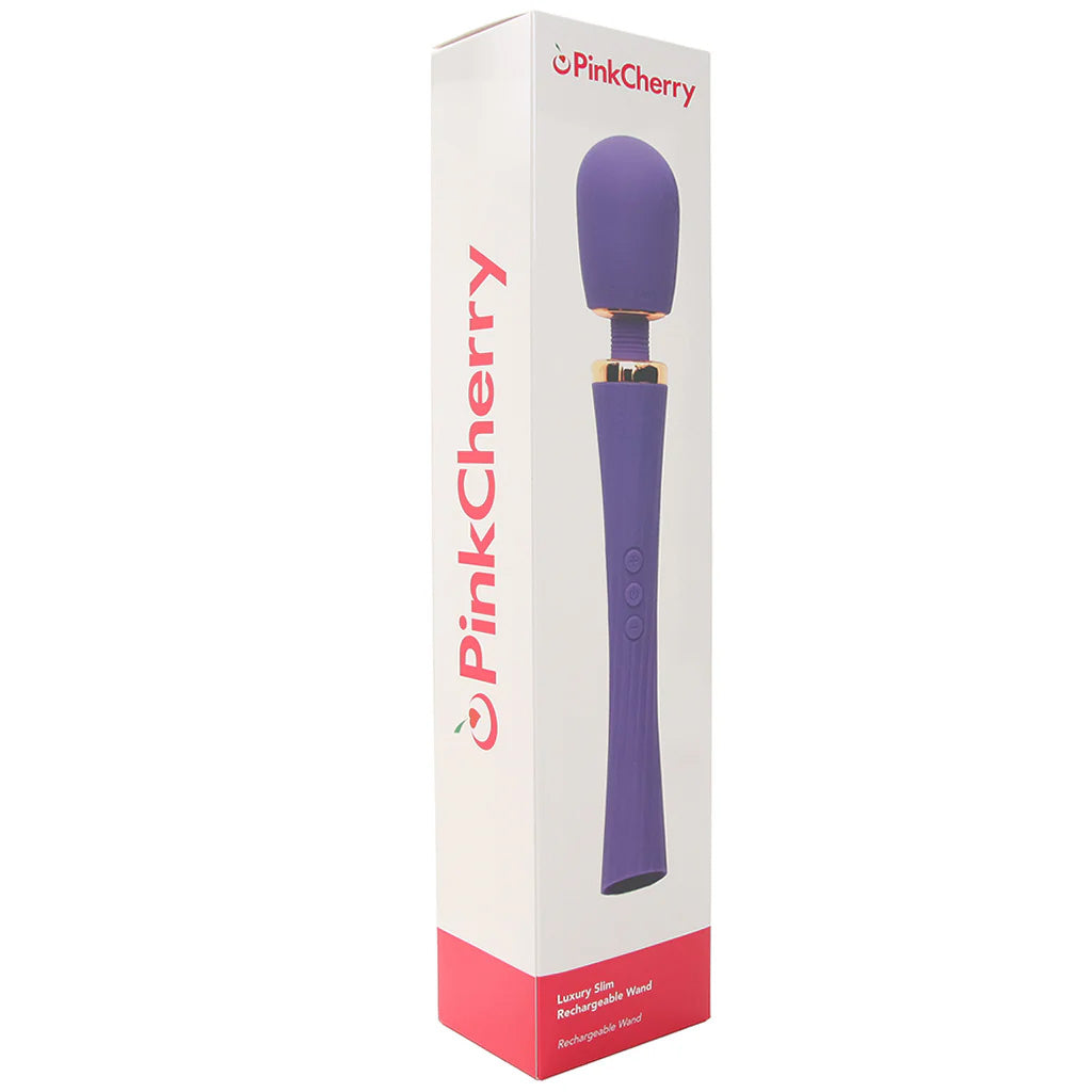 PinkCherry Luxury Slim Rechargeable Wand in Purple Vibrators > Wands