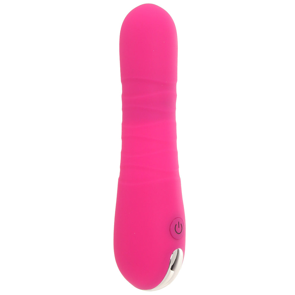 Bang! Thrusting Silicone Vibe in Pink Thrusting Dildos & Vibrators