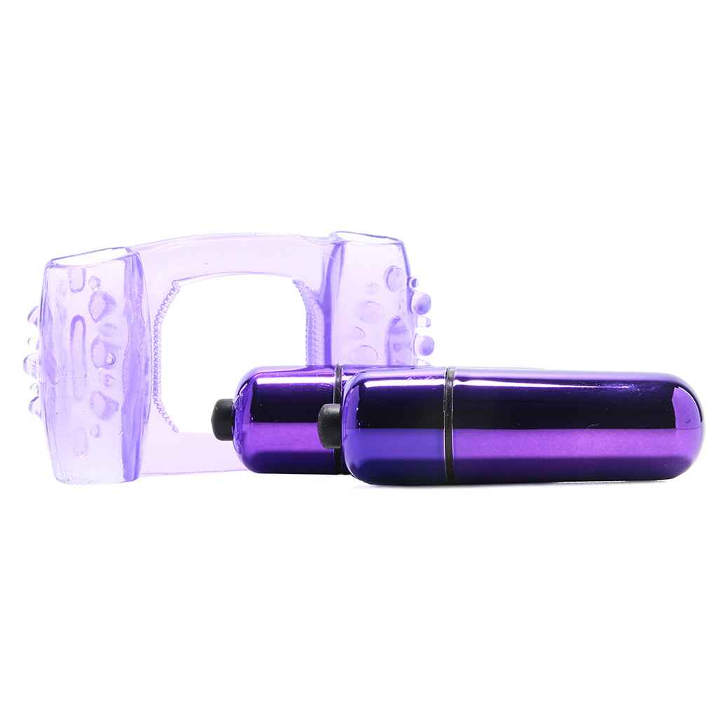 Duo-Vibrating Super Ring in Purple Cock Rings