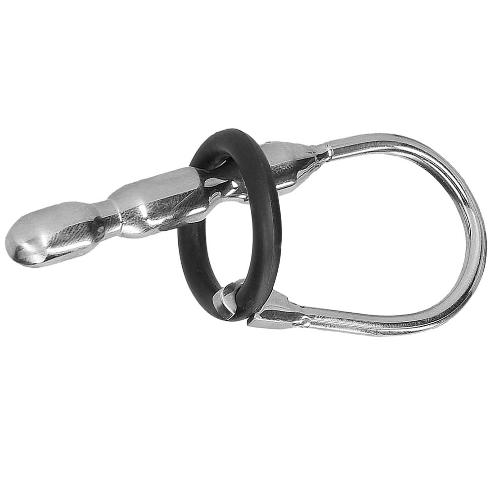 Ouch! 10mm Steel Urethral Sounding Plug with Silicone Ring Bondage and Fetish > Cock and Ball Devices