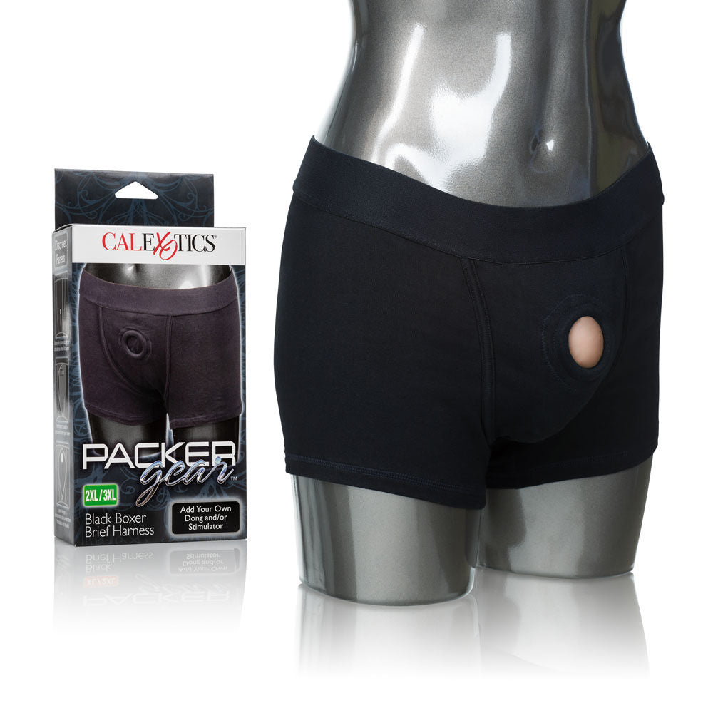 Packer Gear Black Boxer Brief Harness – Comfortable Masculine Cut Brief Harness
