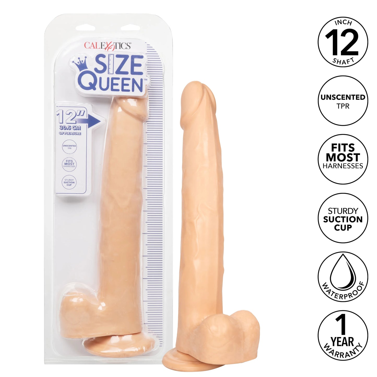 Size Queen 12 Inch Realistic Dildo – Firm 30.5 Cm Dildo