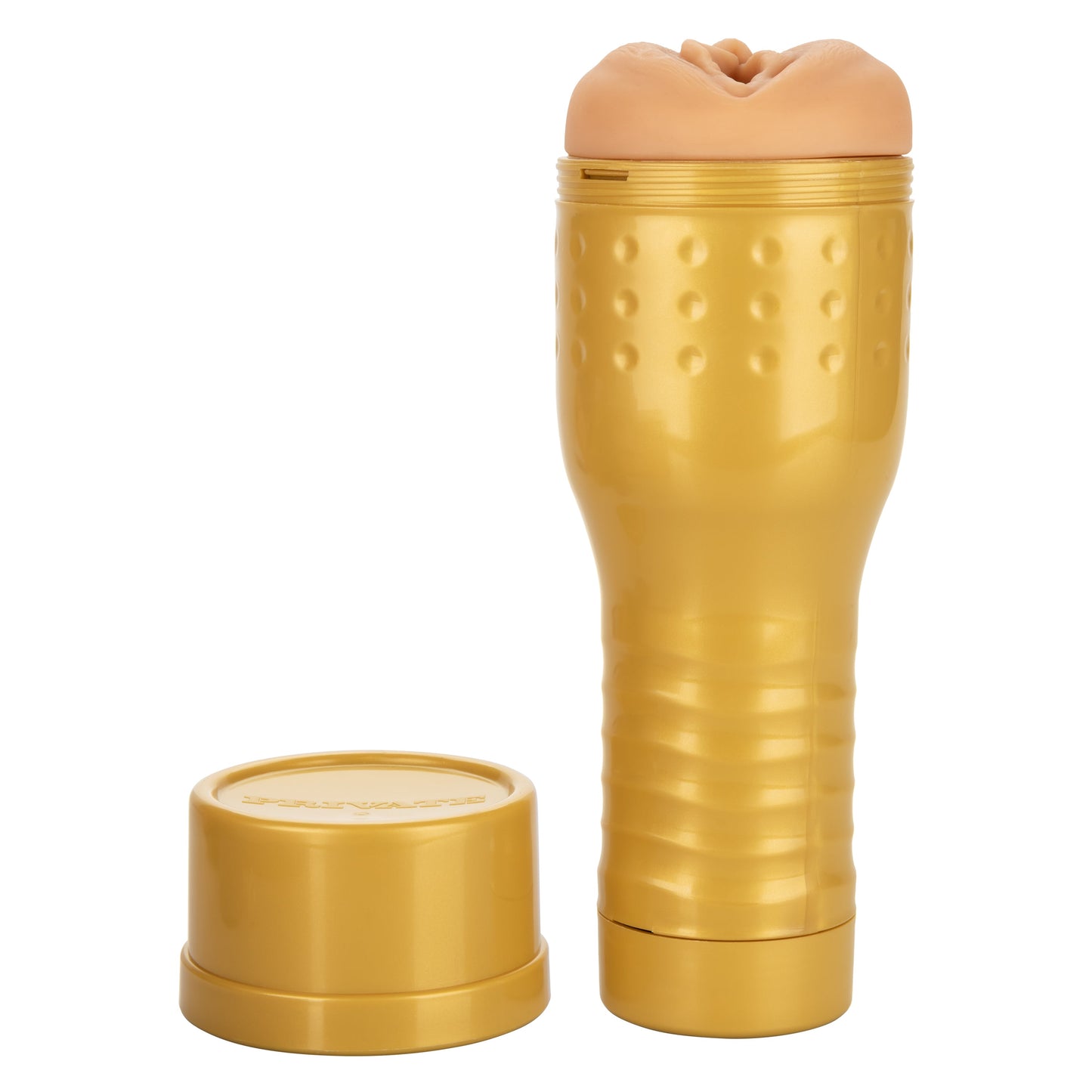 Private Tube Personal Trainer Tub Gold Real Skin TPR Suction Masturbator Sleeve