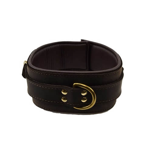 Bound Nubuck Leather Collar – Adjustable Bondage Collar