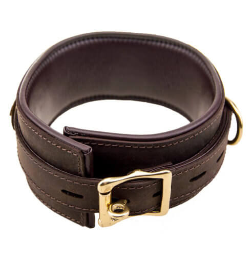Bound Nubuck Leather Collar – Adjustable Bondage Collar