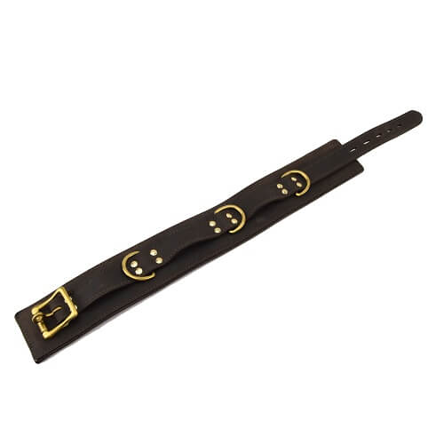 Bound Nubuck Leather Collar – Adjustable Bondage Collar