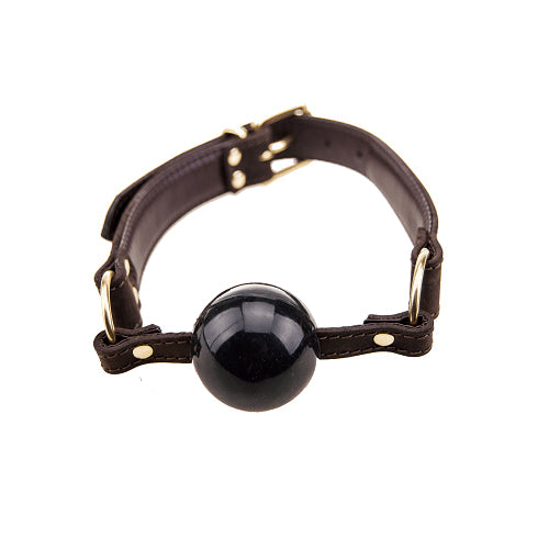 Bound Nubuck Leather Solid Ball Gag – Durable Leather Ball Gag
