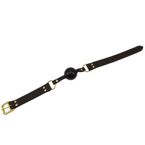 Bound Nubuck Leather Solid Ball Gag – Durable Leather Ball Gag
