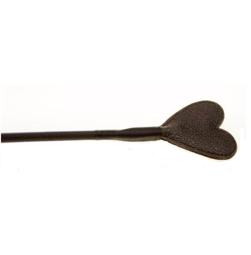 Bound Nubuck Leather Heart-Shaped Crop – Durable Leather Crop with Dual-Sided Tip