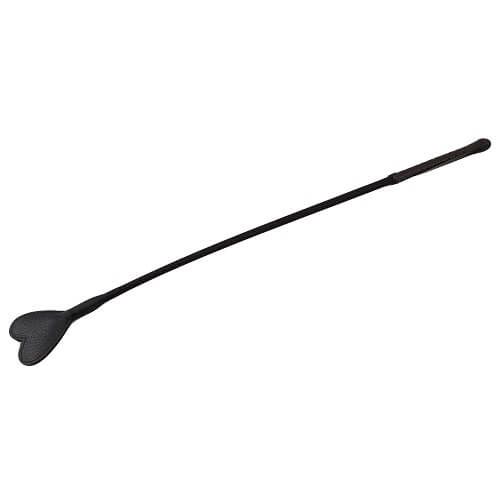Bound Nubuck Leather Heart-Shaped Crop – Durable Leather Crop with Dual-Sided Tip