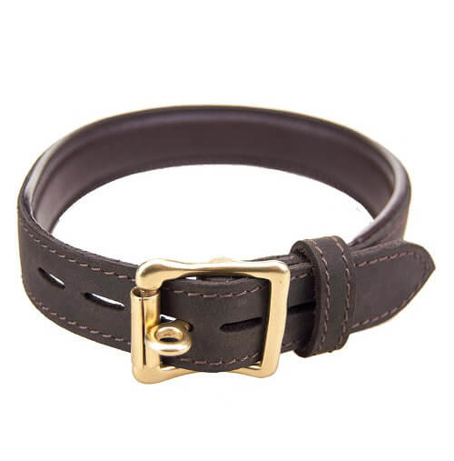 BOUND Nubuck Leather Choker with O Ring – Adjustable BDSM Collar