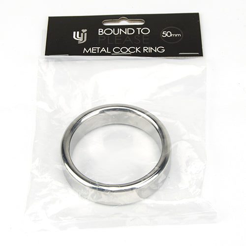 Bound to Please Metal Cock and Ball Ring 50mm – Rigid Metal Cock Ring