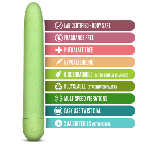 Gaia Eco (Green) – Eco-Friendly Slim Vibrator