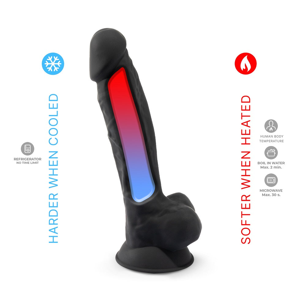 Silexd 7 Inch Model 1 Black - Dildo with Balls