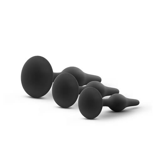 Luxe Beginner Plug Kit (Black) – Three Graduated Sizes Anal Plug Set