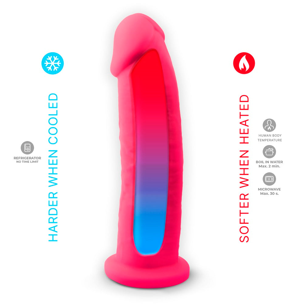 Silexd 9 Inch Model 2 Pink Premium Silicone Dildo Dual Density