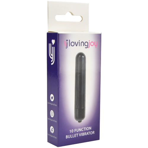 Loving Joy Obsidian Bullet Vibrator – 10 Function Slim Vibrator