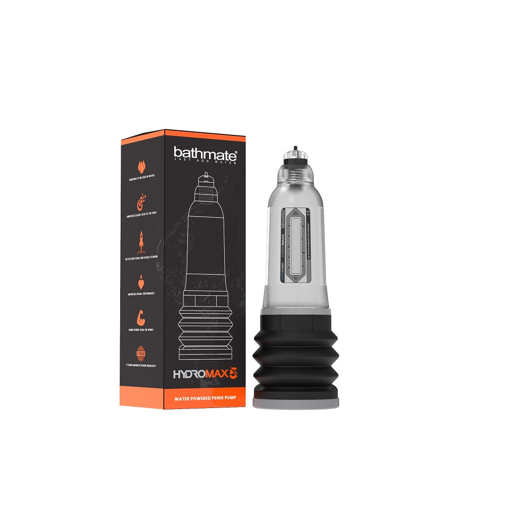 Bathmate Hydromax 5 Clear – Penis Pump for 3-5 Inch Length and 7.5-12.5 cm Diameter