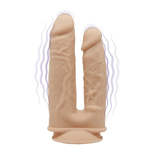 Silexd Model 1 Double Penetration Flesh Silicone Dildo (8 Inch and 7 Inch)